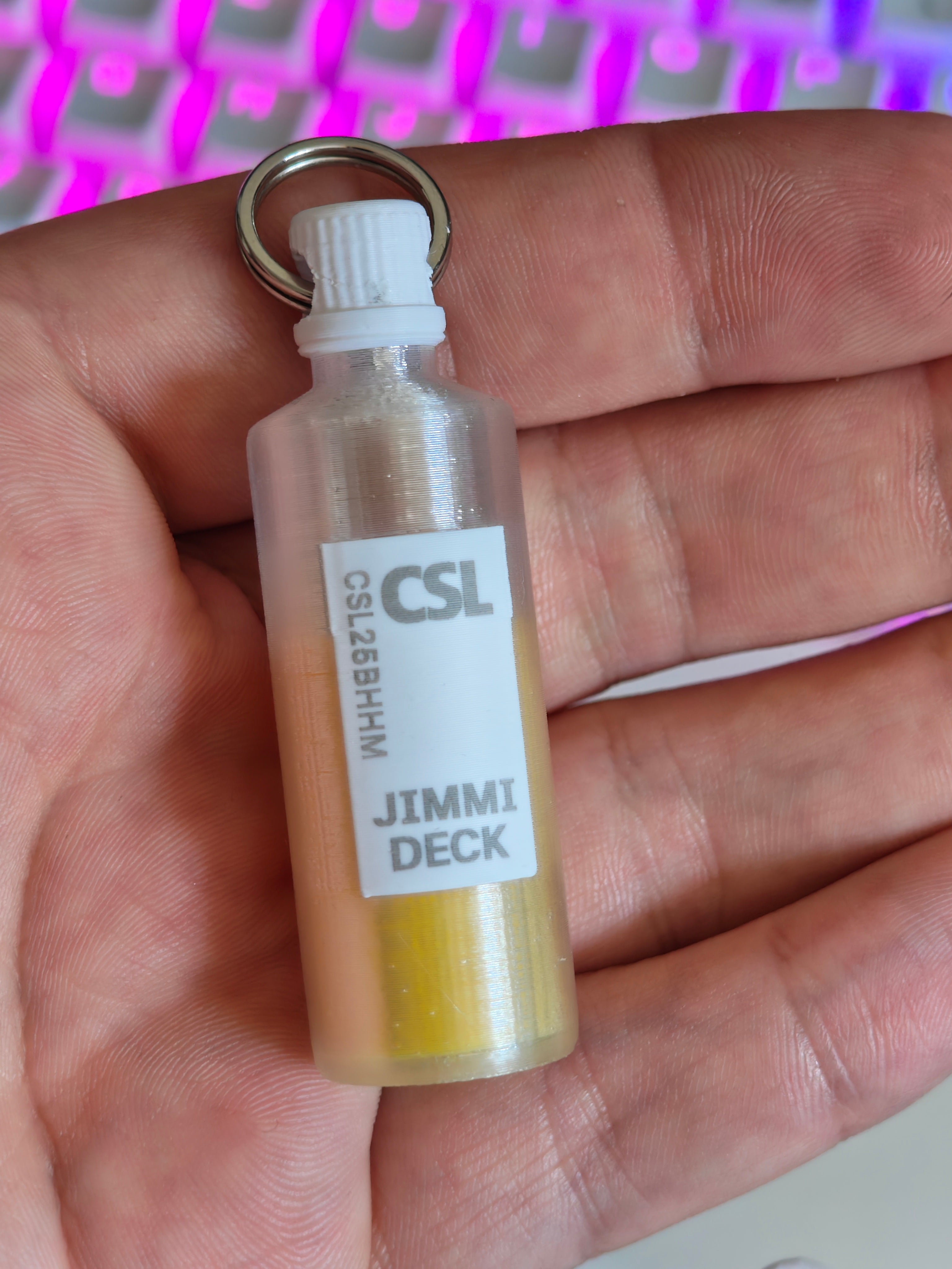 Plasmaflasche Miniatur als Schlüsselanhänger